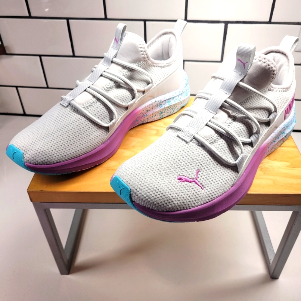 Puma Softride one4all Splatter Fade Jr Tennis Shoes